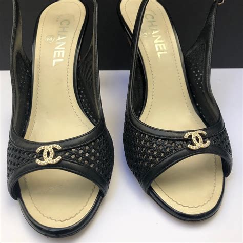 chanel sling back shoes|chanel ladies high heel shoes.